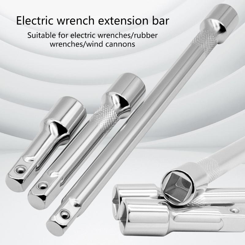 Anti Slip Socket Ratchet Wrench Extension Bar Set 1/2" 75/125/250mm 3PCS Effortless Operations Time Saving