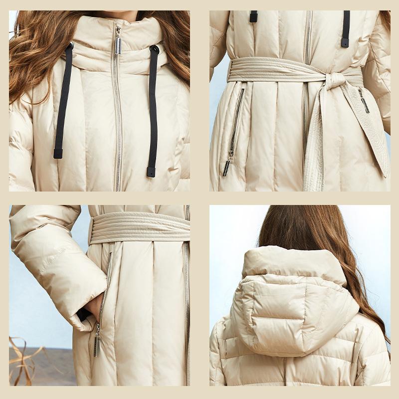 JAZZEVAR зимнее удлиненное хлопковое пальто, однотонное теплое уличное повседневное хлопковое пальто, хлопковое пальто с капюшоном