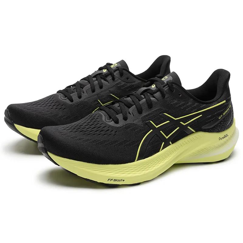 Asics GT 2000 12 'Black Glow Yellow' (Unisex) Black / Glow Yellow Running Shoes 1011B691 003