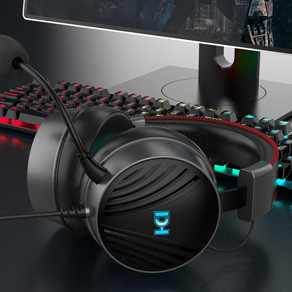 Безболезненное высокое качество звука, стереофонические проводные наушники с сабвуфером, стереокарта, спортивные компьютерные игровые гарнитуры