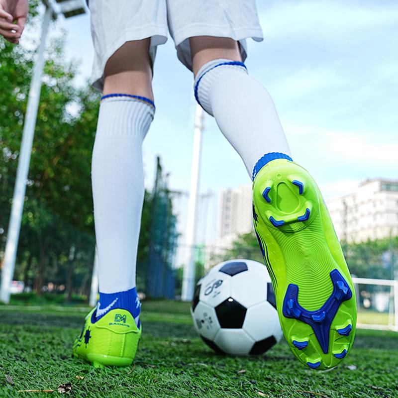 Детские футбольные бутсы 28-39, противоскользящие бутсы из ПВХ TF Merry Stick Botter для мальчиков, футбольные бутсы для соревнований