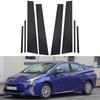 8Pcs Carbon Fiber Black Pillar Posts Stickers Fit Toyota Prius 2016-2022 Car Door Window Exterior Trim Cover Kits Accessories