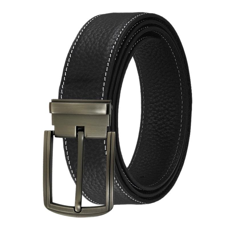 Elt первый слой узор личи натуральная коровья кожаный ремень высококачественный повседневный деловой универсальный ремень с булавкой