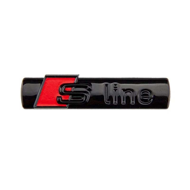 3D Metal Car S LINE Emblem Sticker Badge Decal Decoration For B Sline S6 S7 SQ5 SQ7 A3 A4 A5 A6 A7 A8L Q3 Q4 Q5 Q6 Q7 Q8 TT