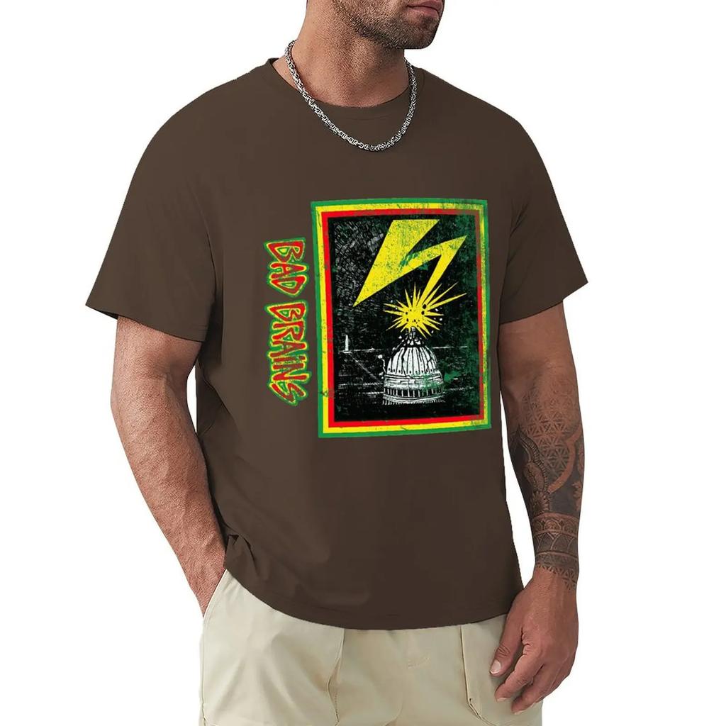 Футболка Bad Brains Vintage Cool And Funny с короткими рукавами, повседневная, модная, хлопковая