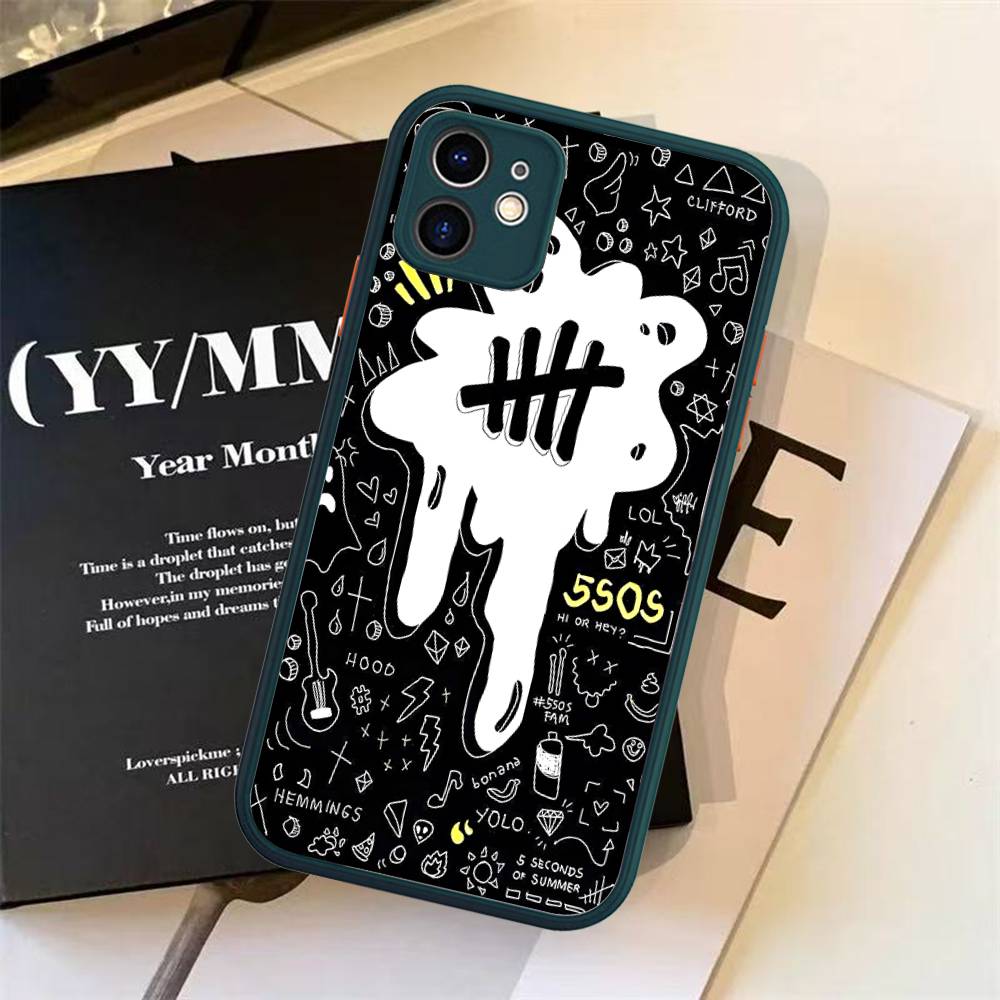 Чехол для телефона Seconds-of-Summers-5SOS для iPhone 16 15 14 13 12 11 Pro Max XS Max X Plus Матовый ударопрочный чехол