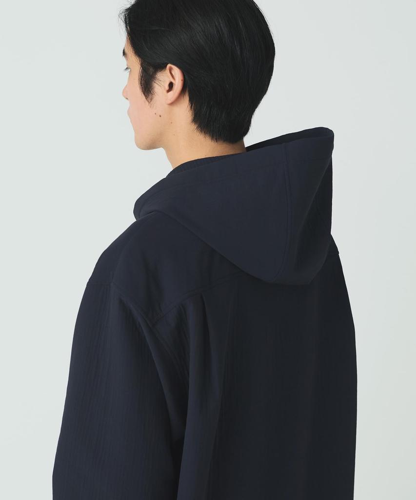 Snow Peak Easy Cloth Hooded Shirt Long Dark Size S SH-25AU006, Sleeve, Men's/Women's, Navy,
