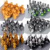 Medieval Dwarf Warrior Elves Knights Lotr Figures Building Blocks Accessories Armor Shield Weapon DIY Toys For Children Gift