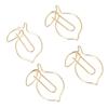 100 Pcs Paper Clip Gold Cute Lemon Shaped Bookmark Clips with Transparent Box for Office School Home Use