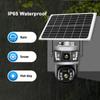12MP 6K WiFi Solar Outdoor Wireless Lens Dual Screen PTZ Security Camera Auto Tracking Smart CCTV Video Surveillance
