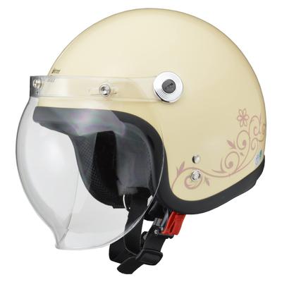 Мотоциклетный шлем LEAD Jet Street Alice Small Low Ivory Свободный обхват меньше, чем женский QP-2 - женский (Голова 55см~61см)