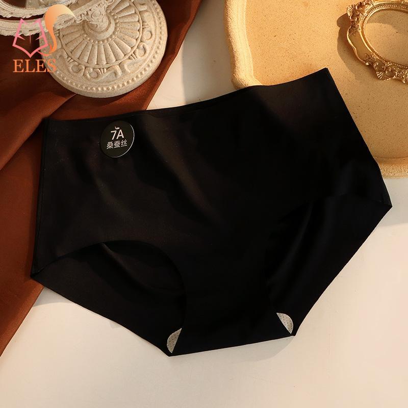 Women's Ice Silk Underwear Panties Women Summer Solid Color Large Size Briefs Breathable Seamless Underpants Knickers
