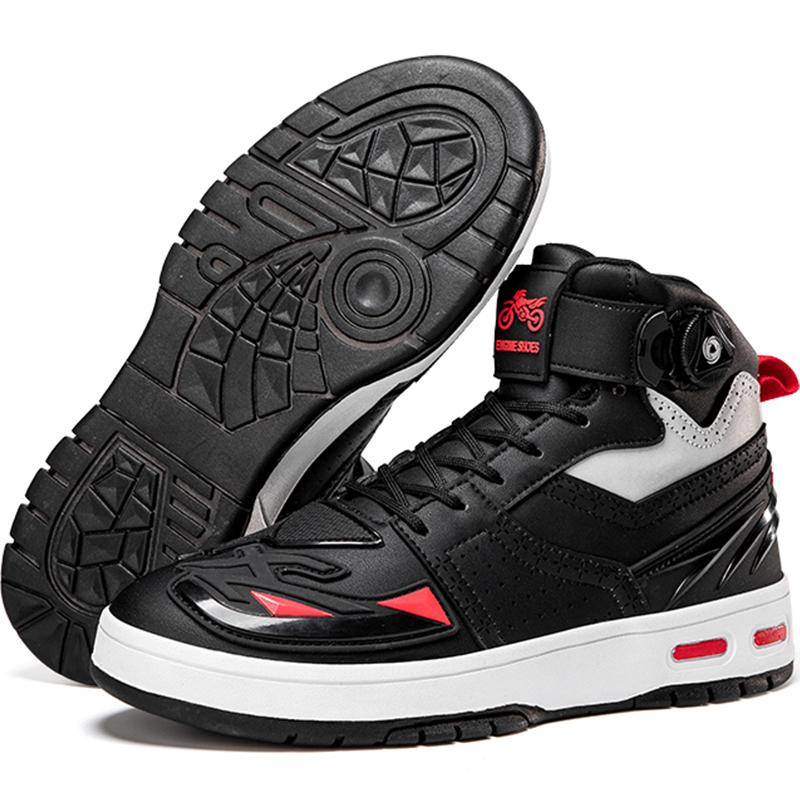 37-46 унисекс мотоциклетные ботинки, большие маленькие кожаные противоскользящие мотоциклетные ботинки, предотвращающие столкновения, мужская спортивная обувь