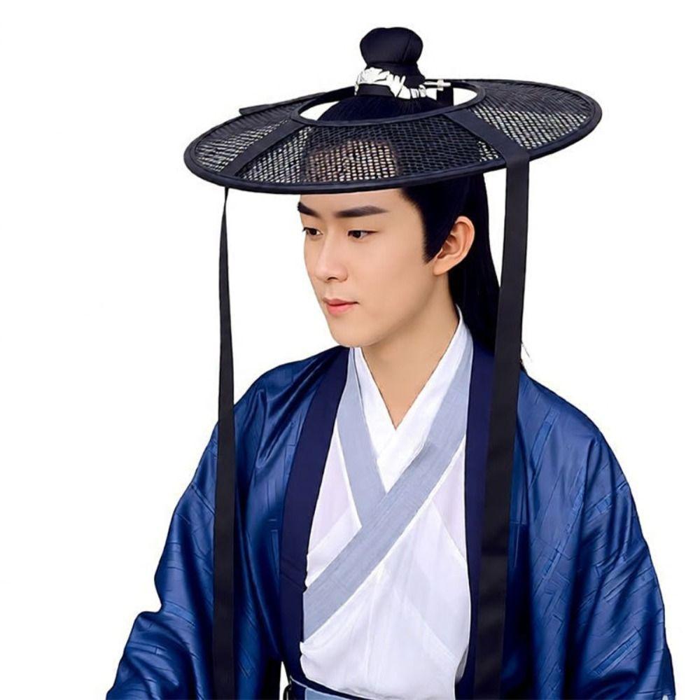 Breathable Ancient Style Hat Ethnic Traditional Chinese Hat for Costume Event and Daily Fashion