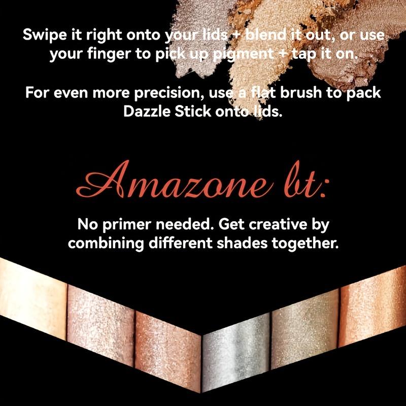 Shimmer Eyeshadow Stick Lipstick Стойкий водостойкий хайлайтер с мелким мерцанием, металлическим финишем - 2-в-1 для макияжа губ и глаз