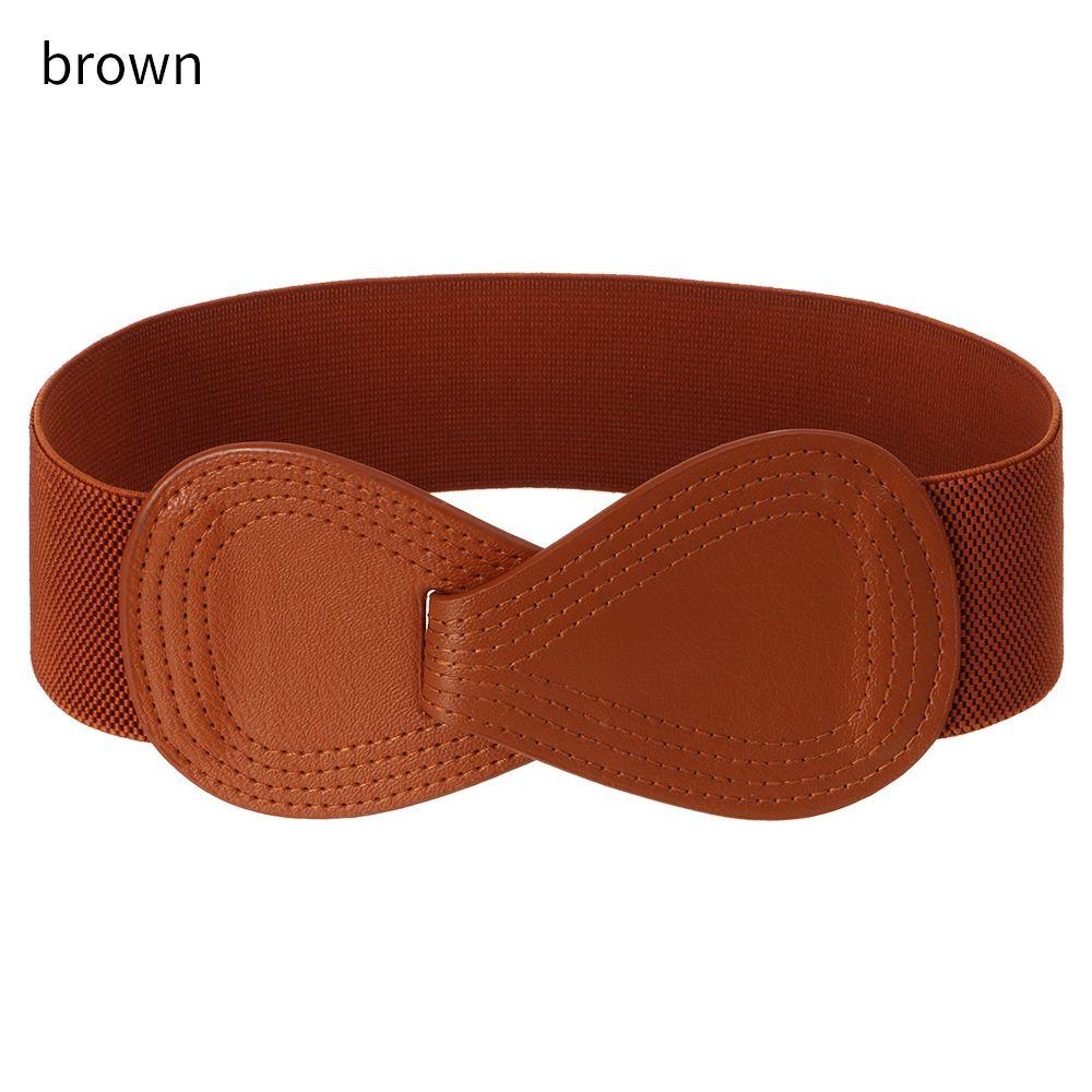 Women Wide Hook Casual Waist Strap Bowknot Waistband Elastic Belts Waist Belts