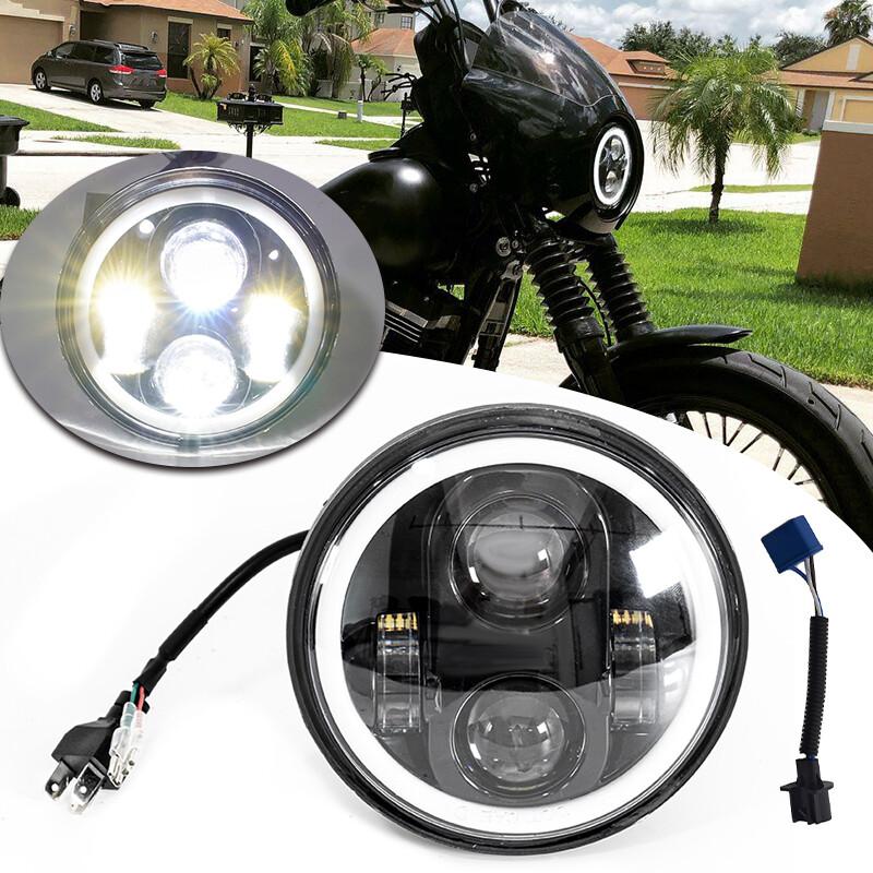 5-3/4" 5.75" Round LED Headlight Headlamp for Yamaha V-Star XVS 650 950 1100