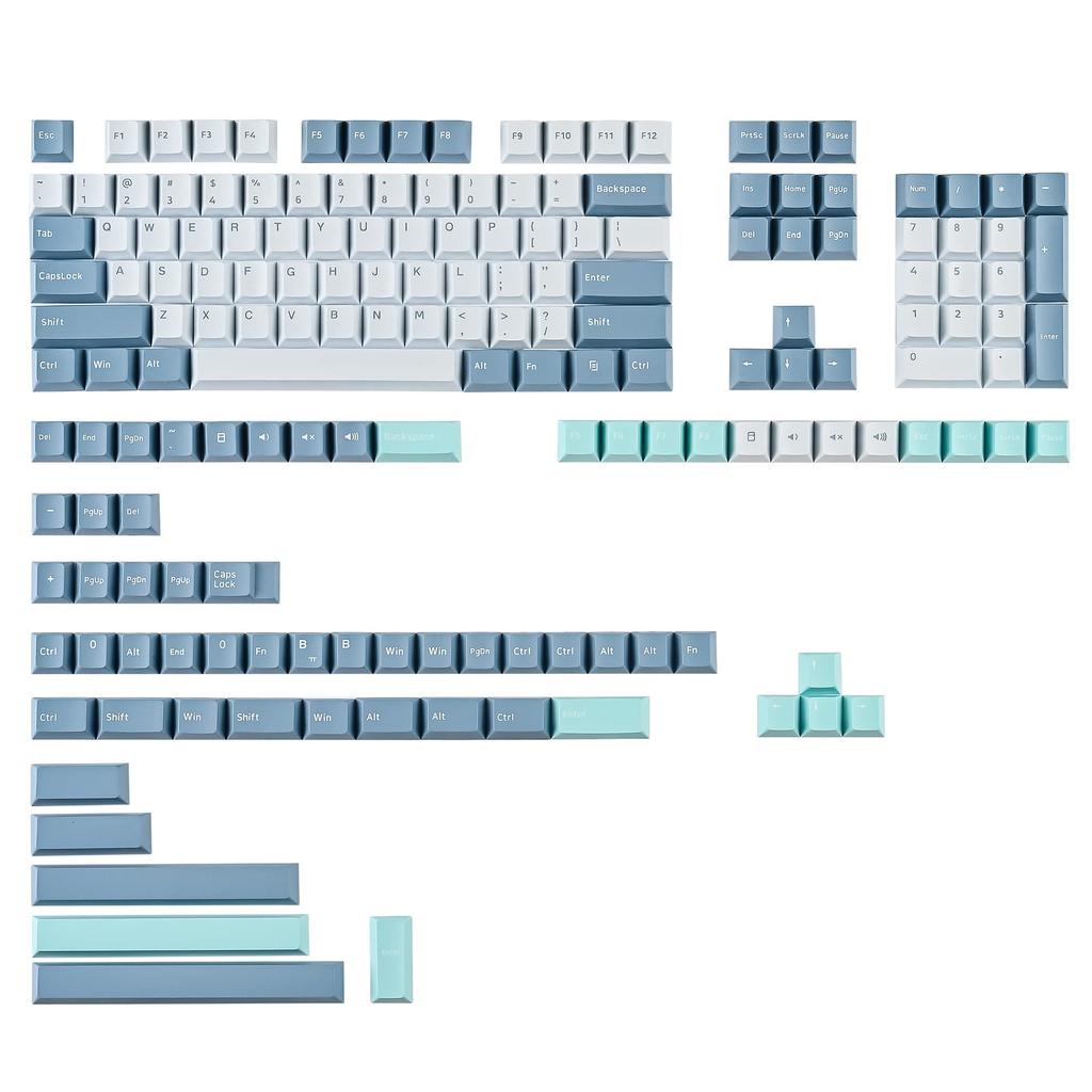 Ussixchare PBT Shoko Custom Keycaps, 168-key Cherry Profile Doubleshot Keycap Set for 60%, 64%, 84%, and 108 CherryGateron MX Switches On US ANSI