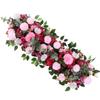 100cm Wedding Arch Flowers, Artificial Flowers Arrangement Swag, Silk Fake Peonies Rose Floral Row for Wedding Backdrop Decor DIY Party Ceremony
