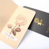 Luxury Metal Rose Flower Bookmarks Greeting Cards Chancery School Office Accessories Tab for Books