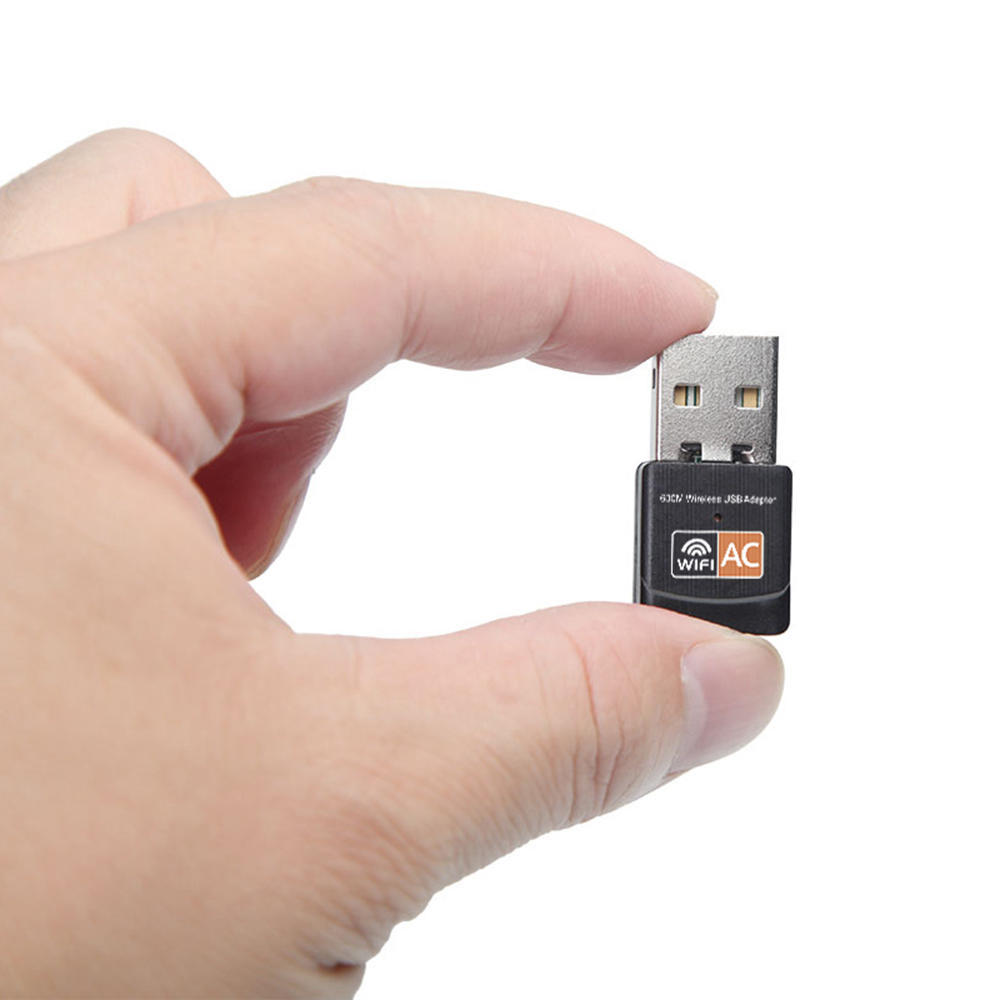USB Wi-Fi адаптер 600 Мбит/с Двухдиапазонный беспроводной сетевой адаптер-донгл 2,4 ГГц 5,0 ГГц Ethernet 802.11AC для ноутбука, настольного компьютера
