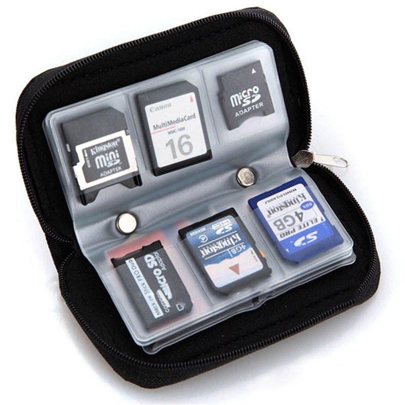 Sdhc Mmc Cf Micro Sd Memory Card Storage Carrying Pouch Case Holder Wallet