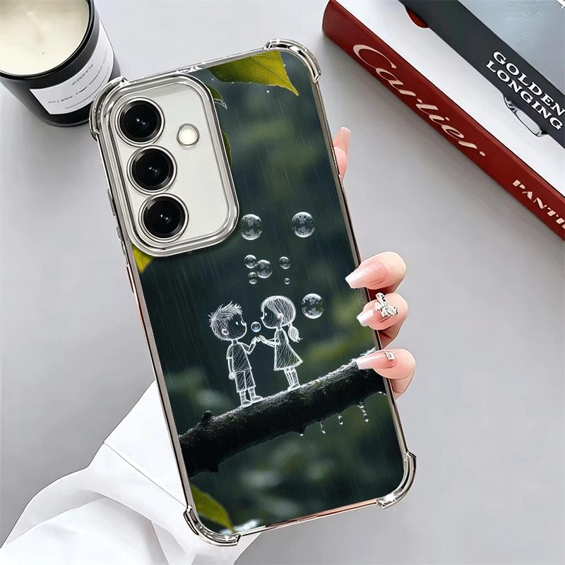 Милый детский стиль рисования природы Мягкий чехол для телефона для Samsung A17 A27 A07 A37 A57 A16 A56 A15 A55 A14 A54 A13 A53 A26 A36 A25 A35