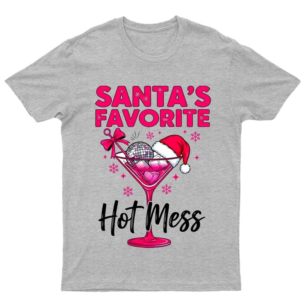 Santas Favorite Hot Mess TShirt Unisex Gift Retro Funny Womens Vintage Mens Unisex T-Shirt