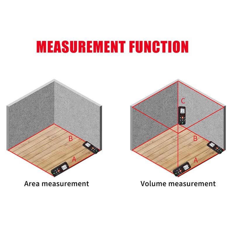 Digital Laser Distance Meter 40M 60M 80M 100M Rangefinder Electronic Measuring Tape Ruler Diastimeter Roulette Tool