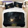 Epic Fantasy Warriors Unite Three-piece set (1 * duvet cover + 2 * pillowcase, without core) 2D Flat Christmas birthday gift Soft and comfortable