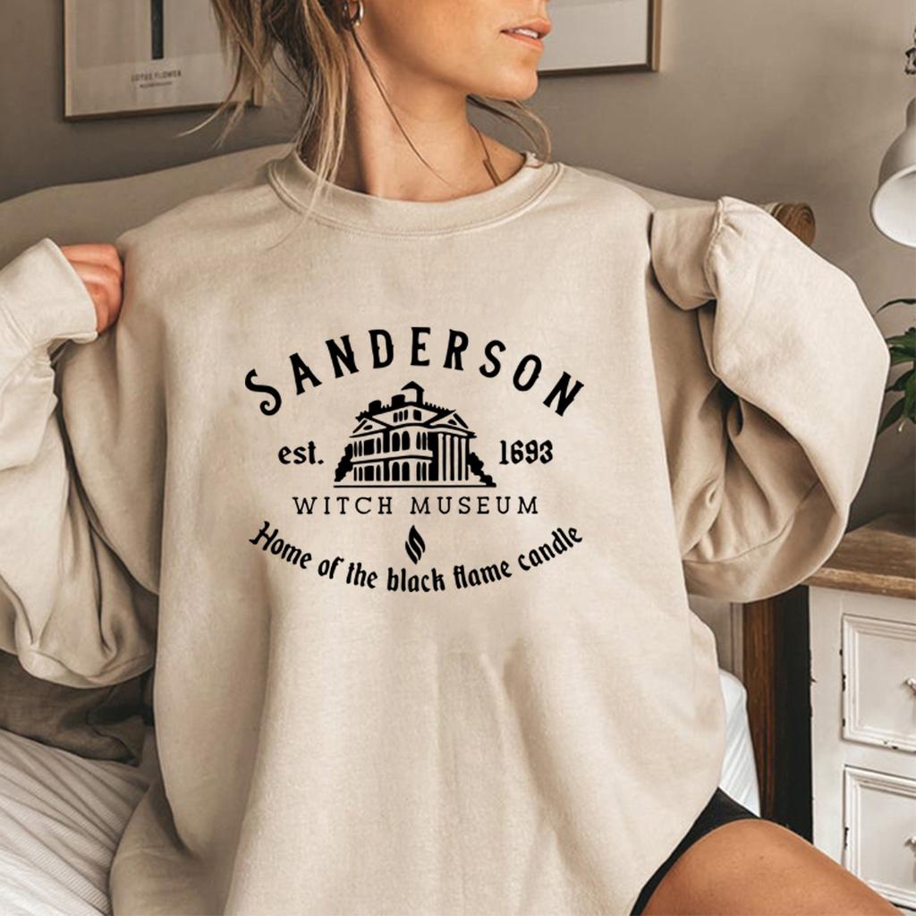 Толстовка Sanderson Witch Museum на Хэллоуин Толстовка Sanderson Sister унисекс Толстовки Черная толстовка со свечой Пуловеры