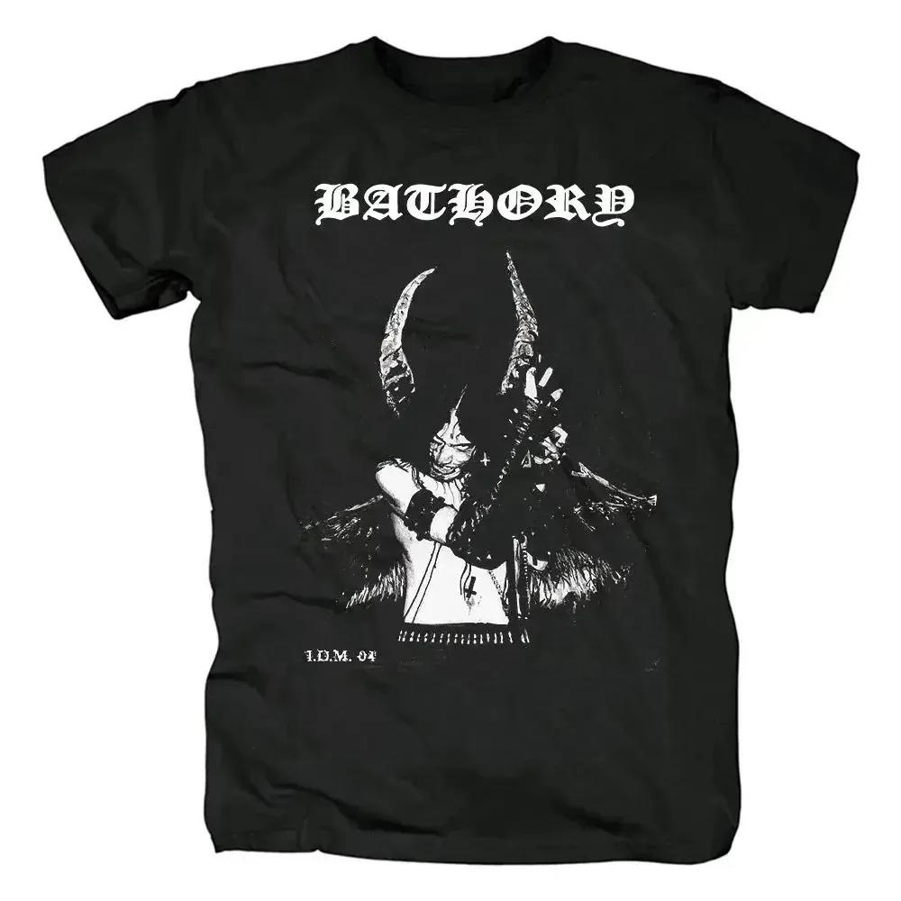 2026 Bathory Блэк-метал Веном Футболка Мужская Женская Повседневная Мода Хип-хоп Уличная одежда Футболка с коротким рукавом Хлопок Летние Топы Одежда