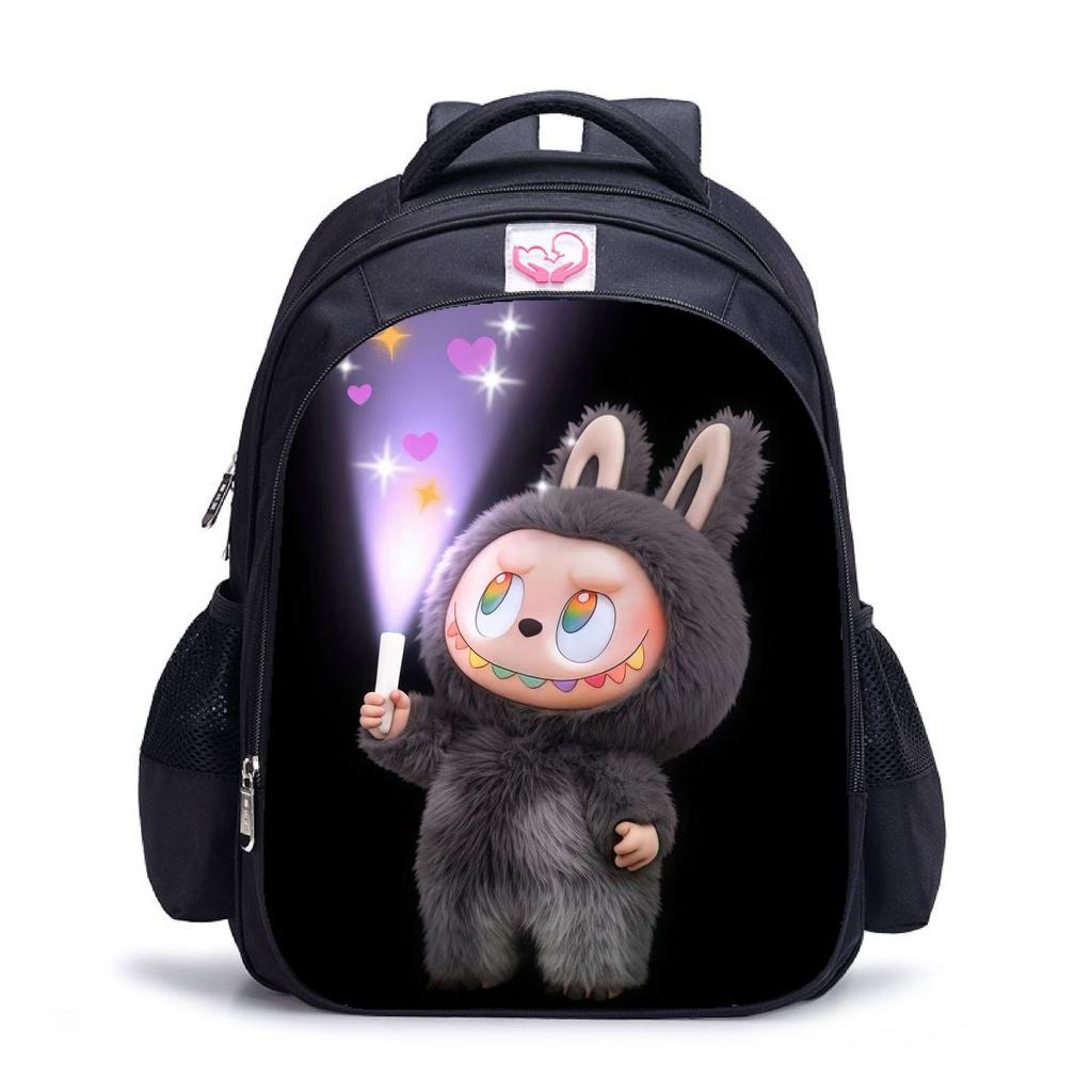 Трендовый детский рюкзак Labubu для детского сада, школьный рюкзак, черный мужской и женский рюкзак, мультяшный студенческий рюкзак 5529