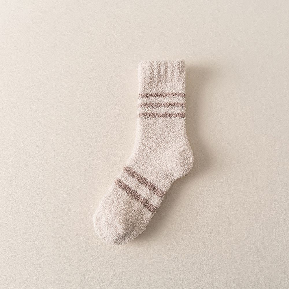 Удобные Мягкие Полосатые Оригинальные Мужские Носки Хлопковые Носки Коралловый Флис Носки Средней Длины