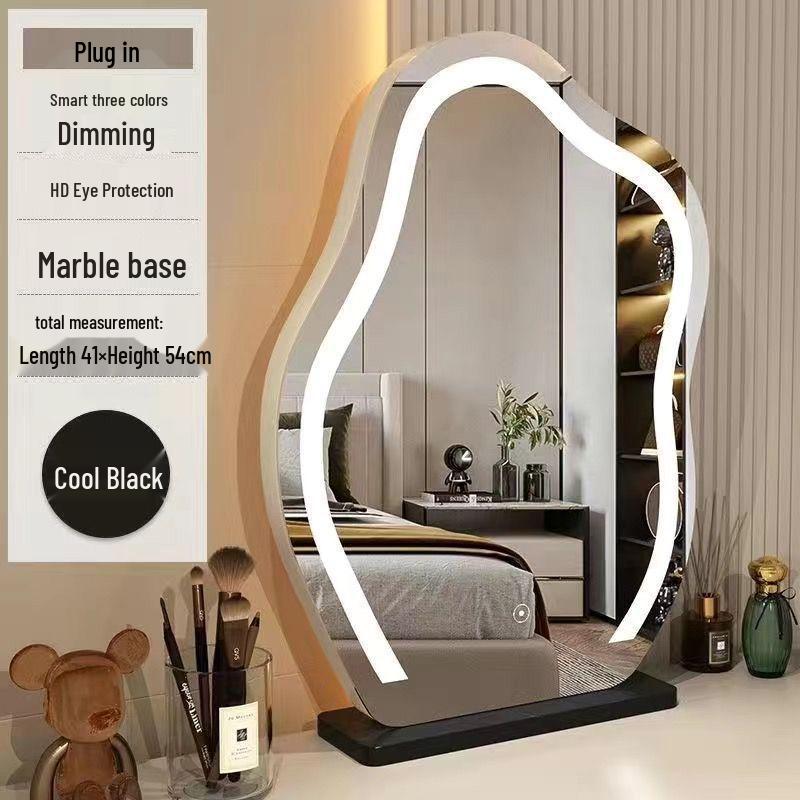 2024 Умное облачное зеркало для макияжа с подсветкой: Стильное настольное косметическое зеркало