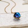 Planet Galaxy Zinc Zinc Alloy Double Side Universe Jewelry Double Side Pendant Clavicle Chain Necklaces