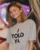 Футболка Zendaya I Told Ya - Футболка с американской актрисой, Футболка со знаменитостью, Графические футболки для женщин