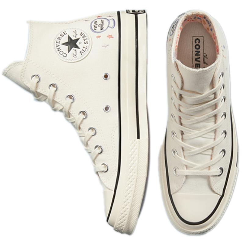 Converse 1970-е Chuck Taylor All Star "Mystic World" Высокие парусиновые кеды женские молочно-белые
