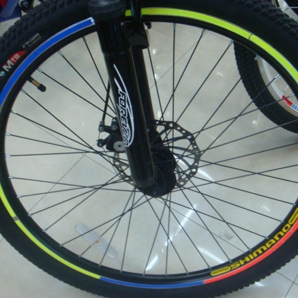 Флуоресцентные светоотражающие наклейки для ободов велосипедных колес - Улучшают видимость в ночное время благодаря текстурированной адгезии и доступны в различных цветах