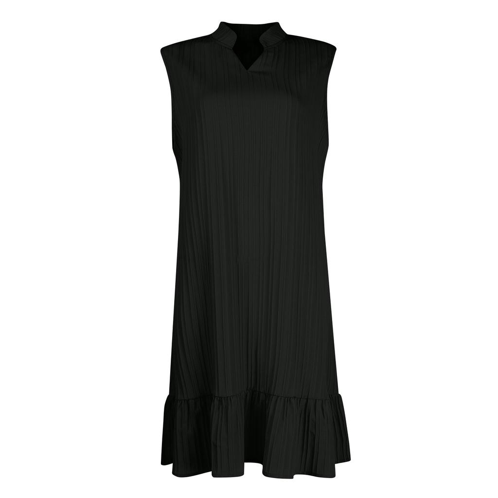 Летнее однотонное платье с рюшами и рюшами