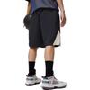 Li Ning Badfive Сотрудничество Семь Городов Однотонные Шорты с Завышенной Талией Прямые Свободные Повседневные Мужские шорты Черный AKST833-1