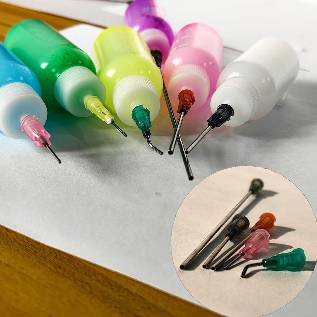 18 бутылочек-аппликаторов для клея поставляются с иглами с тупым концом и колпачками, подходят для жидкостей, клея, чернил,