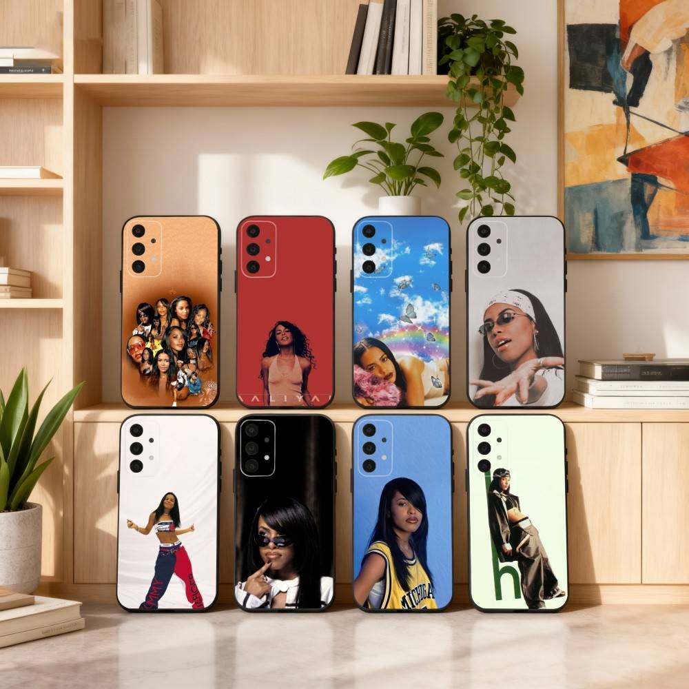 Чехол для телефона A-AaliyahS H-hip pop Для Samsung S25,24,23,22,30,21,10,9,Ultra,Plus,Lite,FE,4,5 G Мягкий черный чехол