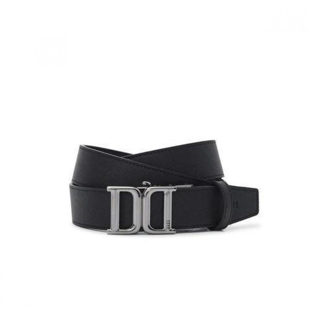 Daks Black Dd Metallic Buckle Leather Auto Belt Dbbe6e087bk