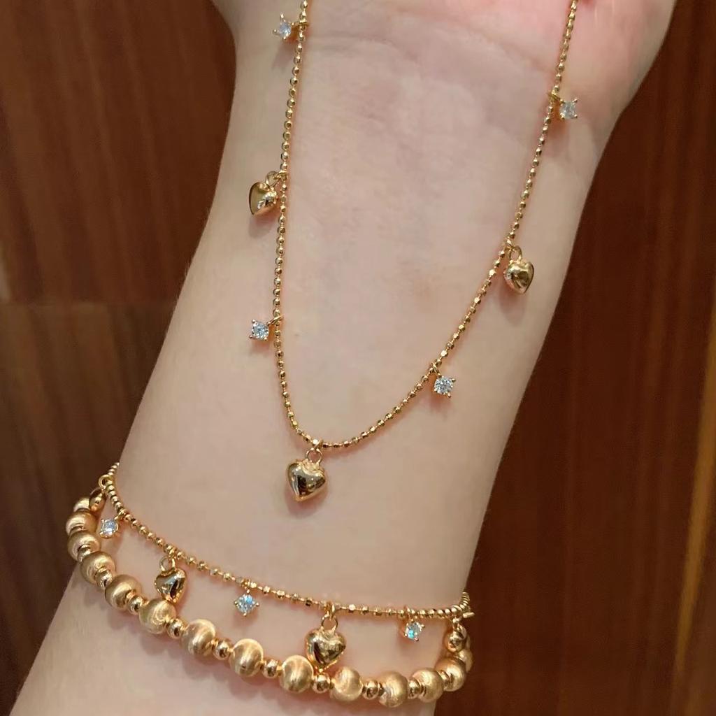 Super Vitality Love Pendant, Tassel Single Diamond Necklace For Women, Light Luxury And High-End Sense Exquisite Niche Pull Bracelet