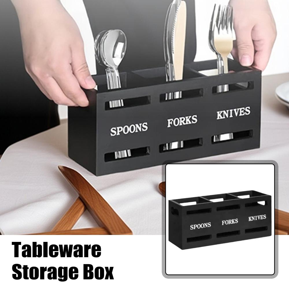 Подставка для хранения посуды 3 отделения Кухонный ресторан Контейнер для столовых приборов Хранение ножей Мульт Z0W2