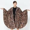 Fashion Big Size Women Leopard Raincoat Lightweight Rain Coat Poncho Ladies Waterproof Cloak Raincoats Adults Windproof Rainwear