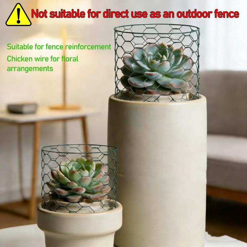 Сетка-рабица для забора с перчатками, стяжками и резаком для флористических композиций