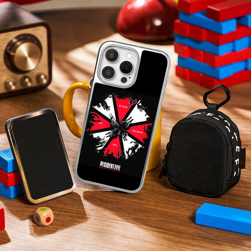 Ада Вонг X Леон горячий игровой плакат Чехол для телефона для iPhone 16 15 14 13 12 11 Pro Max Овечья кожа Серебристый край Защитный чехол