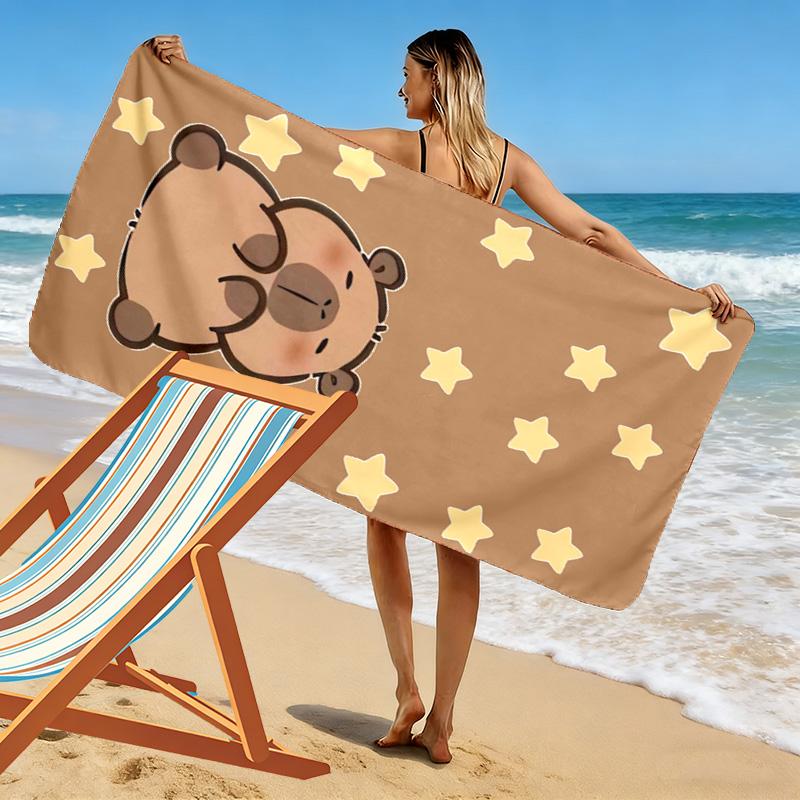 Whimsical Whiskers: Adorable Animal Moments beach towel Portable for travel Outdoor camping Absorbent bath towel seaside swim